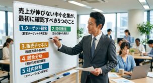 売上が伸びない中小企業が、最初に確認すべき5つのこと